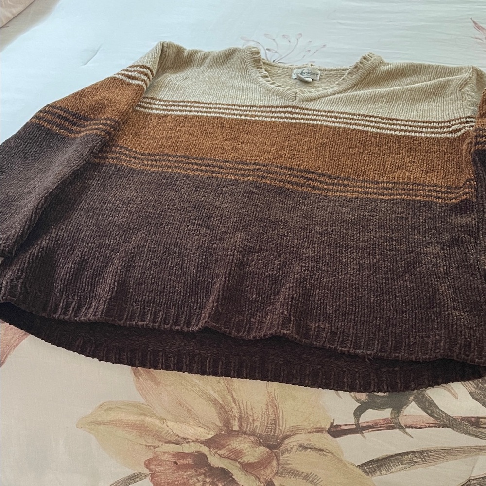 Caren Sport Brown and Cream Women's Sweater